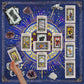 Knana Tarot Divination Altar Cloth - Velvet Tarot Accessories with Celtic Cross Pattern - Star