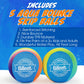 Billeeit 5Pcs Water Skipping Balls for Pool Play, Rainbow Color Splash Water Bouncing Balls with Portable Mesh Bag, Fun Beach To