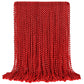 100 PCS Red Mardi Gras Beads, Red Oval Beads Necklaces Christmas Necklaces 30.5'' Metallic Beaded Costume Necklaces Party Neckla