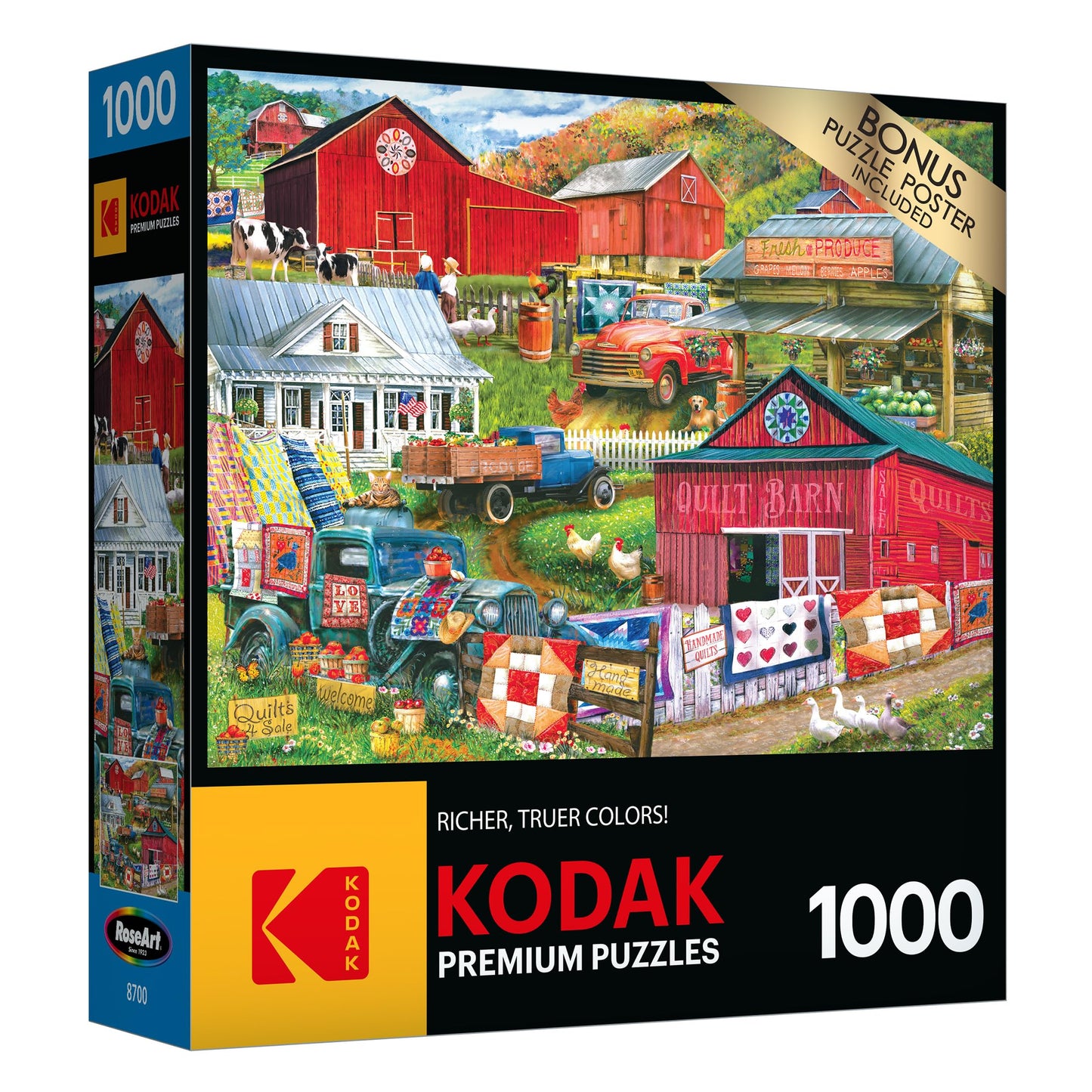 RoseArt 1000 Piece Jigsaw Puzzle - Kodak Premium Country Compilation - Multi-colored Cardboard Model 8700ZZCU