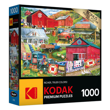 RoseArt 1000 Piece Jigsaw Puzzle - Kodak Premium Country Compilation - Multi-colored Cardboard Model 8700ZZCU