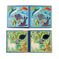 Mudpuppy Land & Sea Animals Magnetic Jigsaw Puzzle, Great For Kids Ages 4+, 2 Magnetic Puzzles, 20 Pieces Each, 6.5    X 6.5   ,