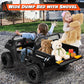 ANRLI 24V Ride on Car 4WD Golf Cart w/4X200W Motors, Gift Flower, 20'' XL 2 Seaters, 2.4G Remote Control, 4 Wheeler, Music, LED