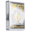 Bicycle Metalluxe Silver Playing Cards - enhanced Metal Foil Finish - game-style Size