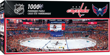 Masterpieces NHL Washington Capitals 1000 Piece Jigsaw Puzzle - Panoramic 13"x39" - Team Color - Model WAC1030