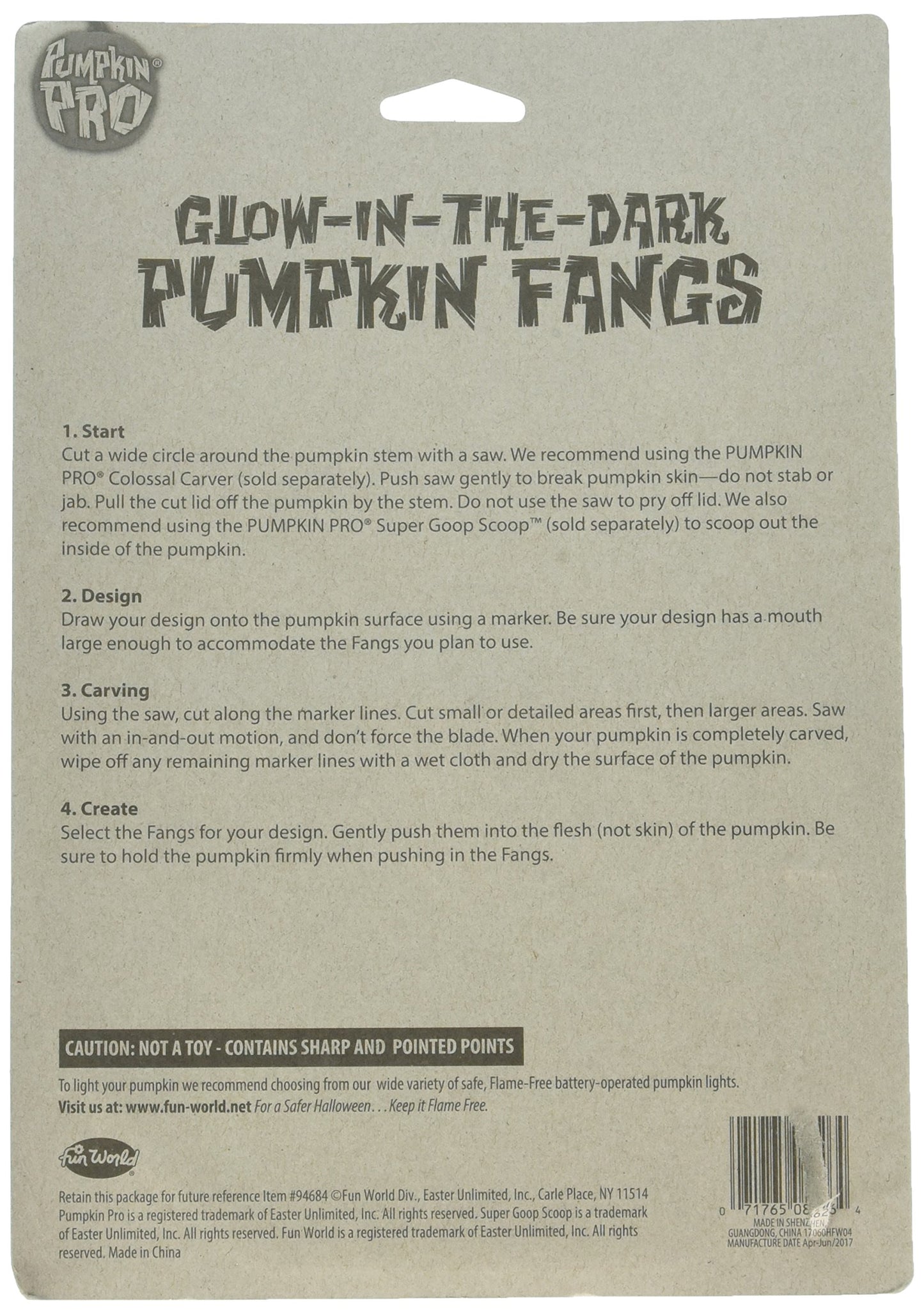 Glow In The Dark Pumpkin Fangs, Jack O Lantern Carving Accessories, Halloween Decoration
