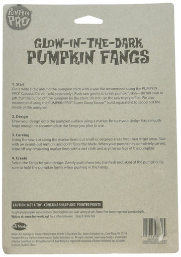 Glow In The Dark Pumpkin Fangs, Jack O Lantern Carving Accessories, Halloween Decoration