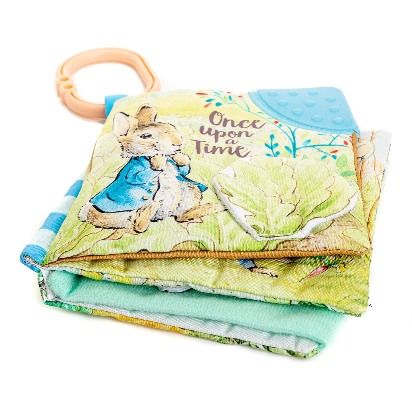 KIDS PREFERRED Peter Rabbit Soft Book with Toy, Teether, Crinkle - 5 Inch, Multicolor, Cotton, Model 24216