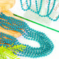 Huskein Mardi Gras Beads, 120 PCS Mardi Gras Accessories, 33'' Bead Necklaces, Lakeblue Party Beads Parade Throws Bulk Women Men