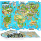 1000 Piece Puzzle - World Map mature-themed Puzzles Retro Gaming Style 8-bit Jigsaw Puzzles 1000 Pieces for mature-themeds and Kids with 50 Famous People to Find! Made Using 100% Recycled Cardboard - by bopster