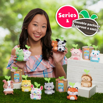Sakuties Mini Collectible Stylized Plush Stuffed Animals, 3-Pack Blind Collectible, Kids Toys For Ages 3 Up By Just Play