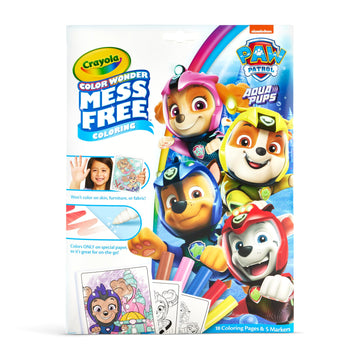 Crayola Paw Patrol Aqua Pups Color Wonder Coloring Set, Mess Free Coloring Pages For Toddlers, Travel Activity, Paw Patrol Toys & Gifts