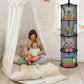 2Pcs Stuffed Animal Storage Organizer Foldable Stuffed Animal Net Or Hammock Organizer, 4 Compartments Hanging Mesh Toy Storage