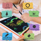 LCD Writing Tablet for Kids Set of 2 - Colorful Doodle Board - 10 Inch Erasable Reusable Drawing Pad- Orange Blue, Learning Toys