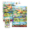 Banana Panda Dinosaur Puzzle For Kids - Large 60-Piece Observation Floor Puzzle With Seek And Find Activity - Includes Big Poster With Facts For Learning More About Dinosaurs - For Ages 4-8 Years