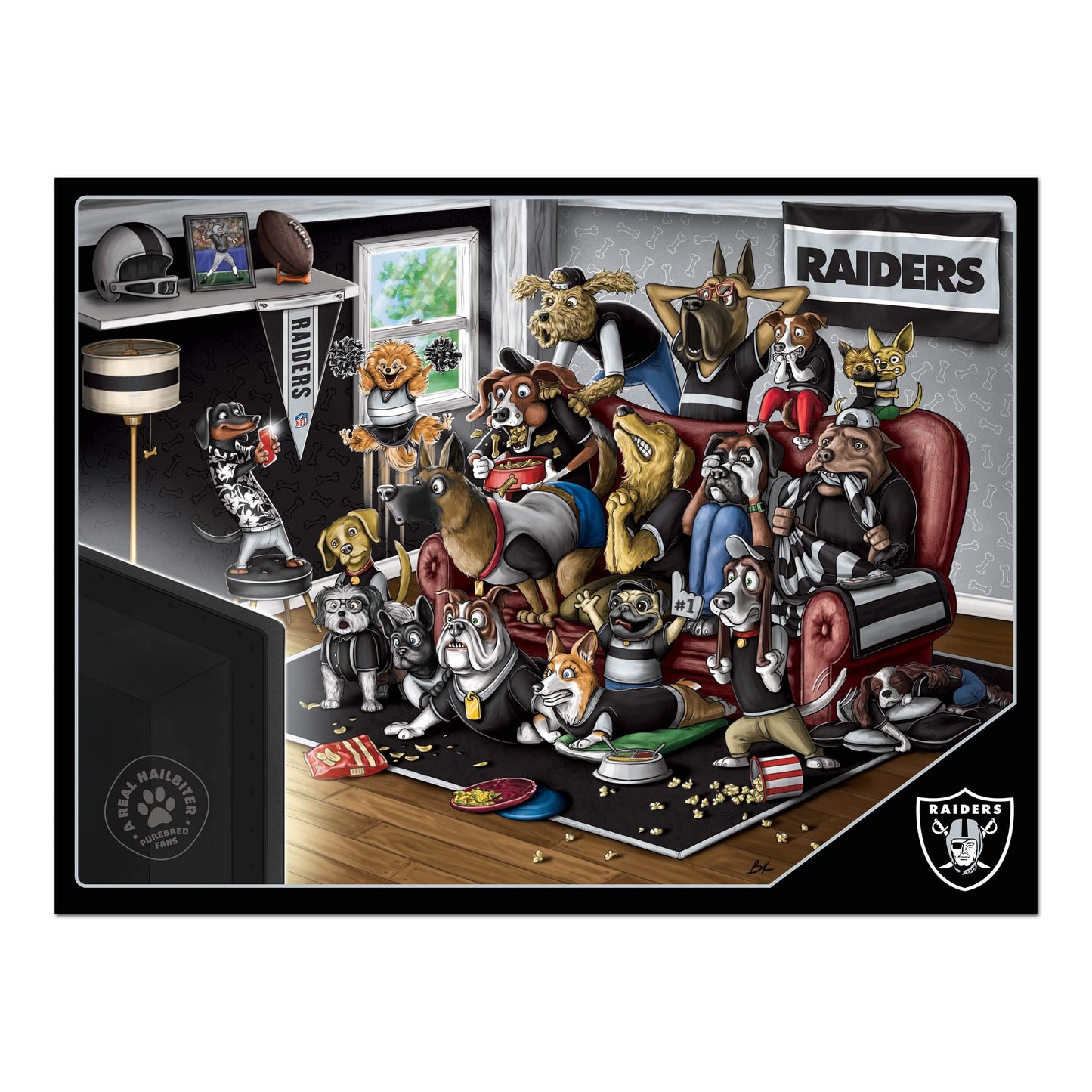YouTheFan NFL Las Vegas Raiders 500pc Puzzle - Cardboard Team Colors, Model 2502151