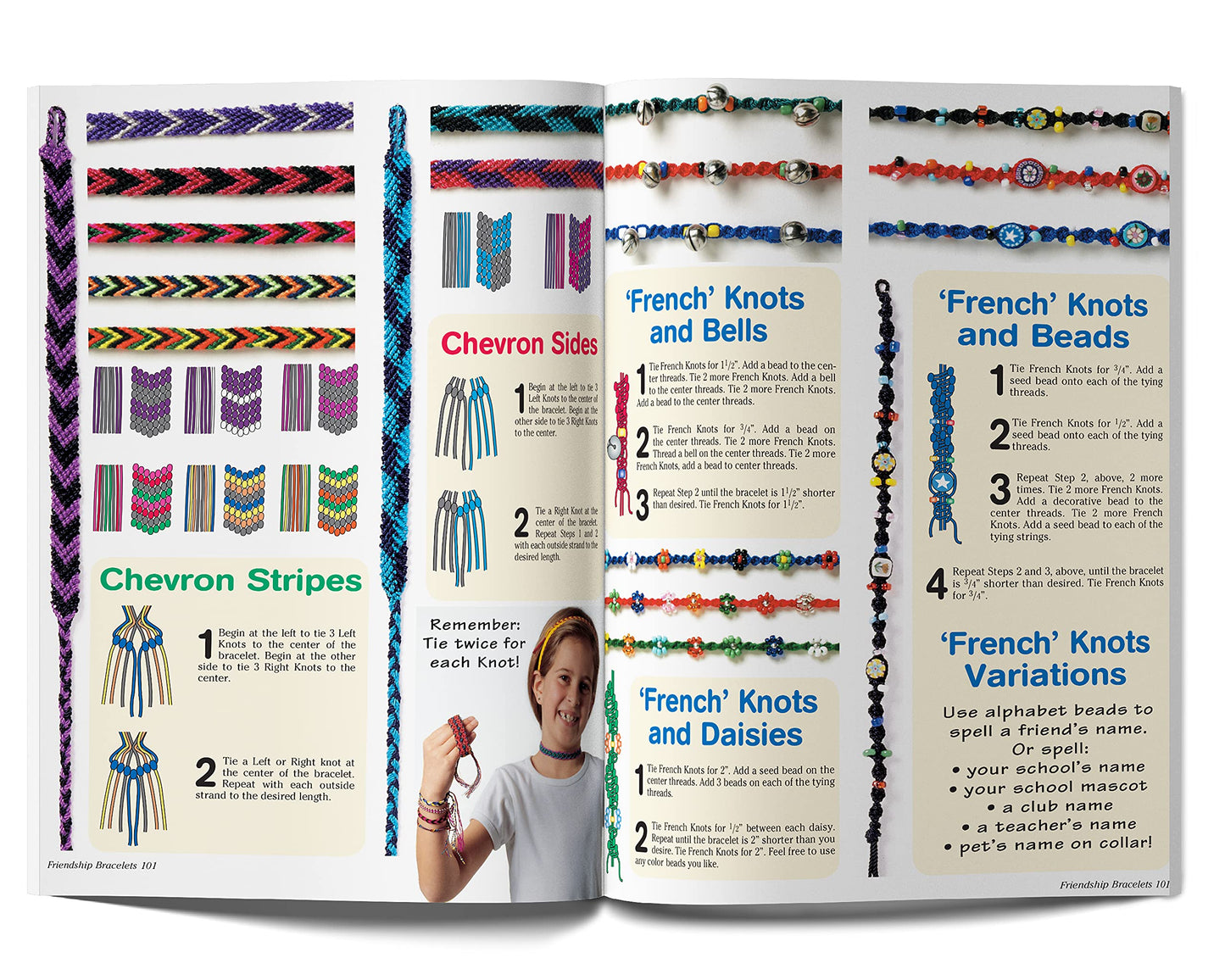 Friendship Bracelets 101 - Customized (Design Originals) Provide a Name and Photo to Personalize The Cover - Knotted Embroidery