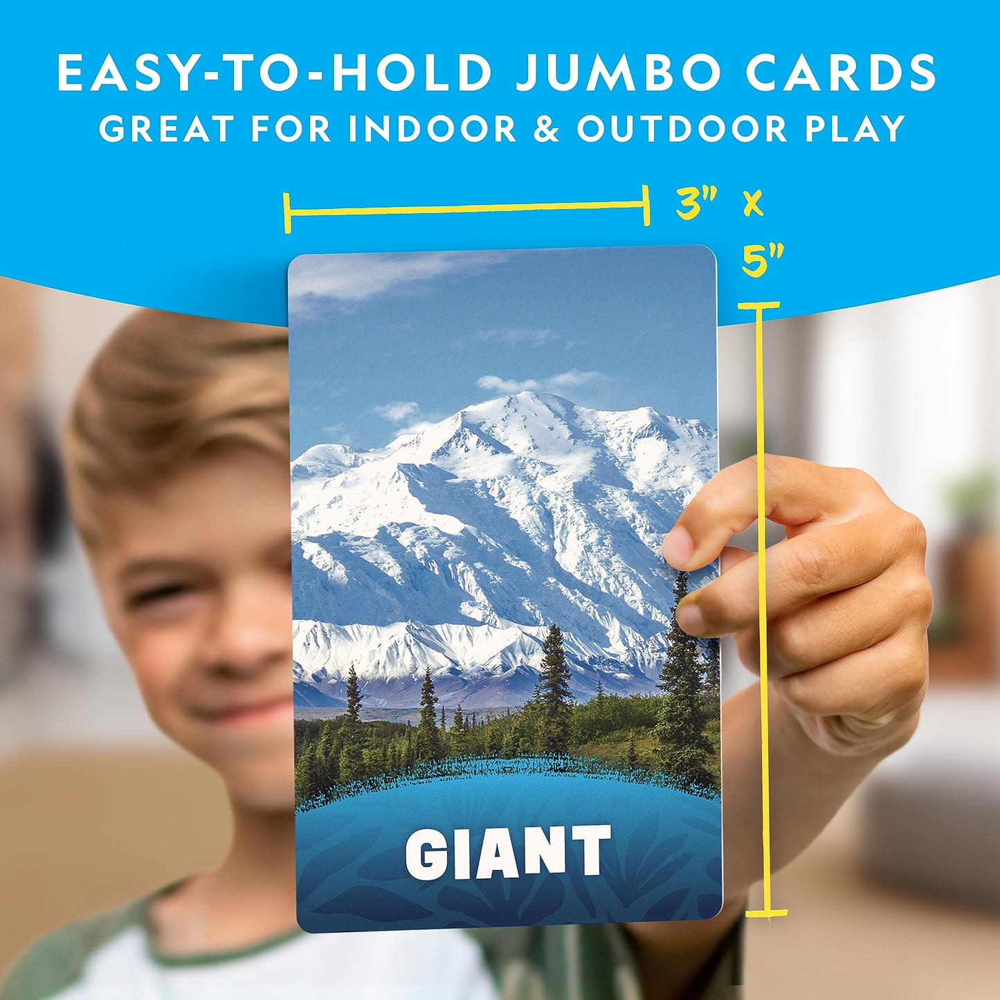 Blue Marble National Geographic Scavenger Hunt Card Game - Jumbo 40 Cards, Multi-Color, Cardstock, Model NGSCAVHUNT
