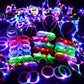 ADXCO 60 Pieces Glow in the Dark Party Supplies Neon Party Favor LED Light Up Party Favors with Flashing Glasses Flower Headband