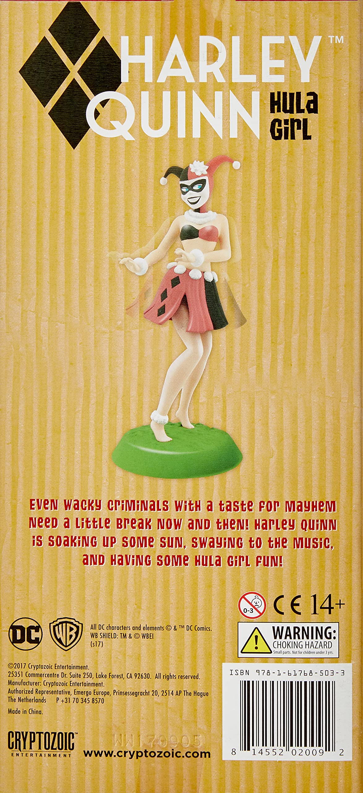Cryptozoic DC Comics Harley Quinn Hula Girl Bobble Figure - Multicolor, Plastic, Model FEB168261