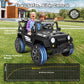 Funtok 24V Ride On Truck For Big Kids, 2 Seater Electric Car W/Remote Control, 4Wd/2Wd Switchable, 4X200W Motor, Truck Bed Stora