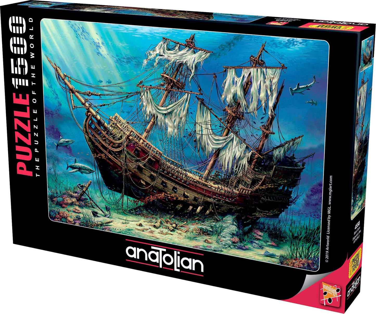 Anatolian Puzzle - Shipwreck Sea, 1500 Piece Jigsaw Puzzle, #4558 (Ana4558) Multicolor