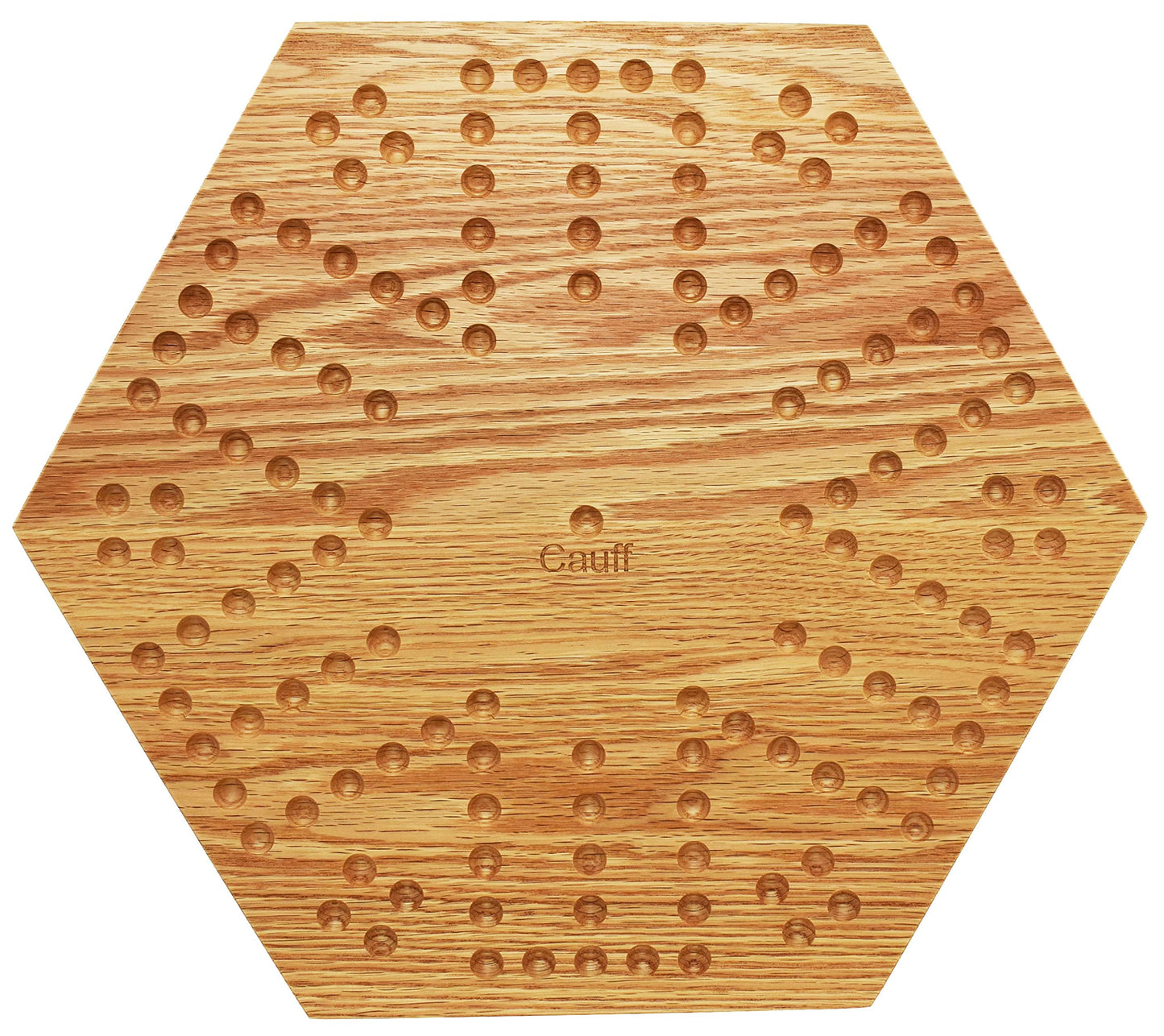 Solid Oak Double Sided Marbles Board Game Wooden 16 Inch By Cauff