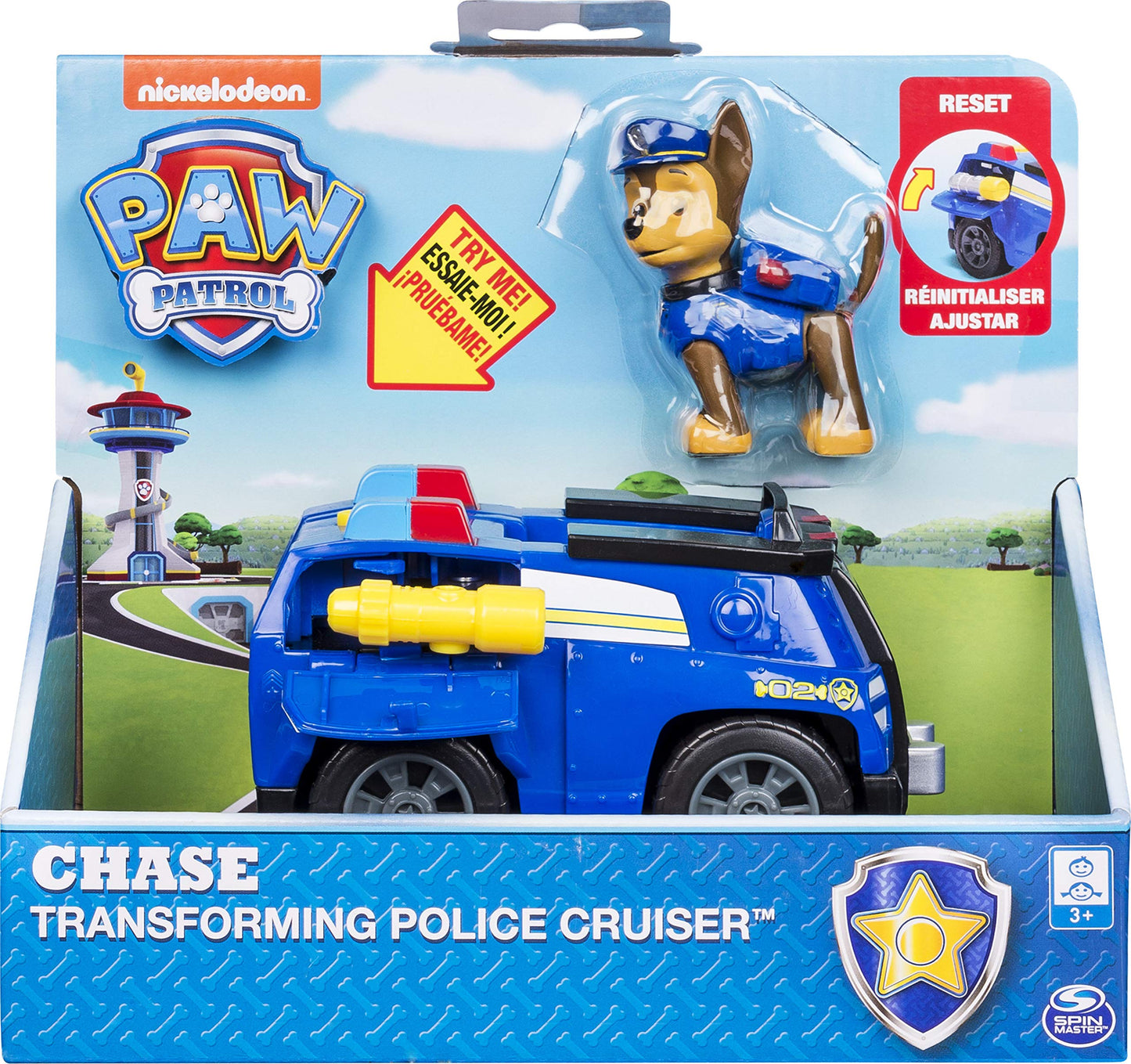 Paw Patrol Chase’s Transforming Police Cruiser with Flip-Open Megaphone, Multicolor, Model 6053383, for Ages 3 & Up