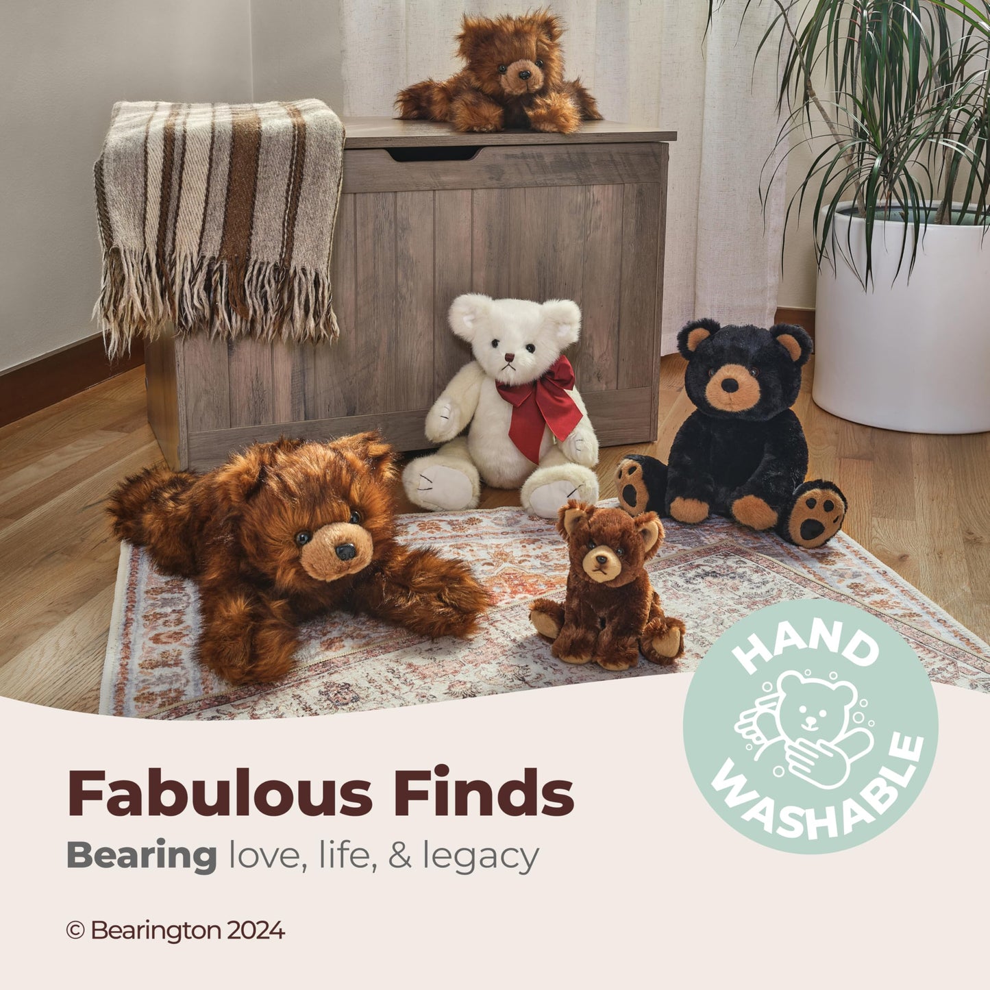 Bearington Rocky Plush Stuffed Animal Black Bear, 19" - Soft Plush Material, Perfect for Cuddling, Great Gift Option
