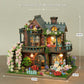RHZN Miniature House Kit - DIY Dollhouse Building Kit for Adults, Wooden Botanical Design