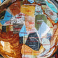 14' Tall Amber Pearl Gold Stand Gem Gemstone World Map Globe Globes Maps