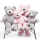 Morismos Giant Teddy Bear Stuffed Animals, Big Gray Teddy Bear Plush Soft Large Bear With Big Footprints Gifts For For Girlfriend Girls On Christmas, 51 Inch