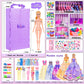91Pcs 11.5 Inch Girl Doll With Clothes Accessories And Closet, Princess Gowns, Fashion Dresses, Outfits ,Swimsuits, Shoes, Hangers, Doll Dress Up Toys For Girls Kids Toddlers Toy (Include Doll)