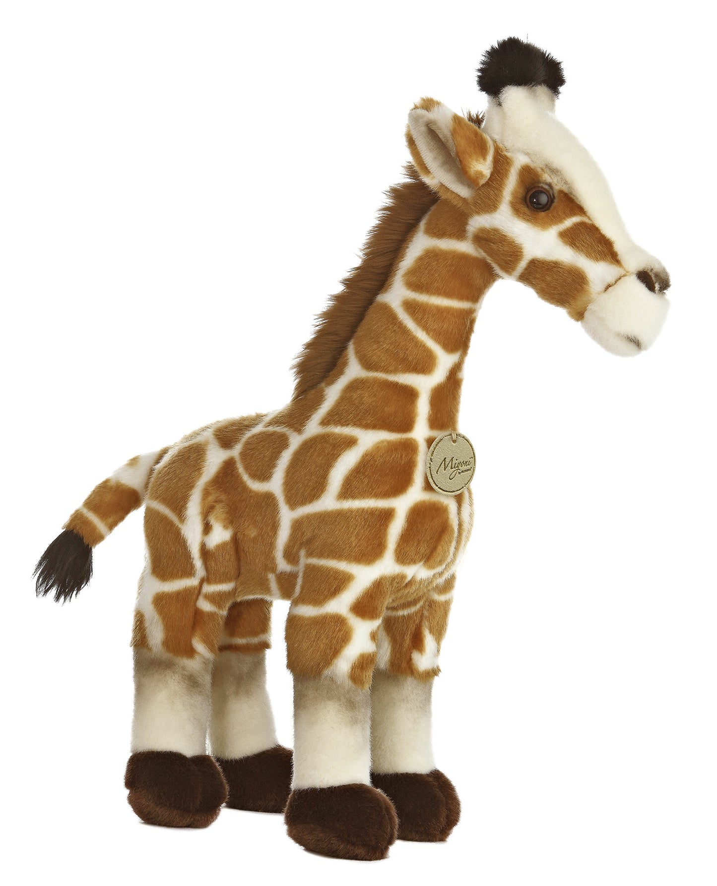 Aurora® Realistic Miyoni® Giraffe Stuffed Animal - Lifelike Detail - Cherished Companionship - Brown 17.5 Inches