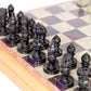 Stonkraft - 12X12 Stone Wooden Chess Game Board Set + Hand Crafted Pawns