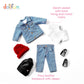 Dollfun World Girls 18 Inch Fashion Doll Set Katie(Australia) Fashion Dress Up Doll With Hair For Styling, Clothes, Shoes And Accessories. Silver Blonde Hair And Blue Eyes, Caucasian