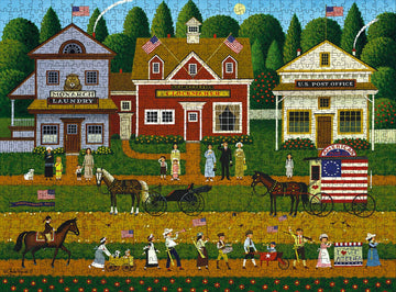 Buffalo Games - Charles Wysocki - Young Patriots - 1000 Piece Puzzle - Challenging Puzzle Perfect For Game Nights - Finished Siz