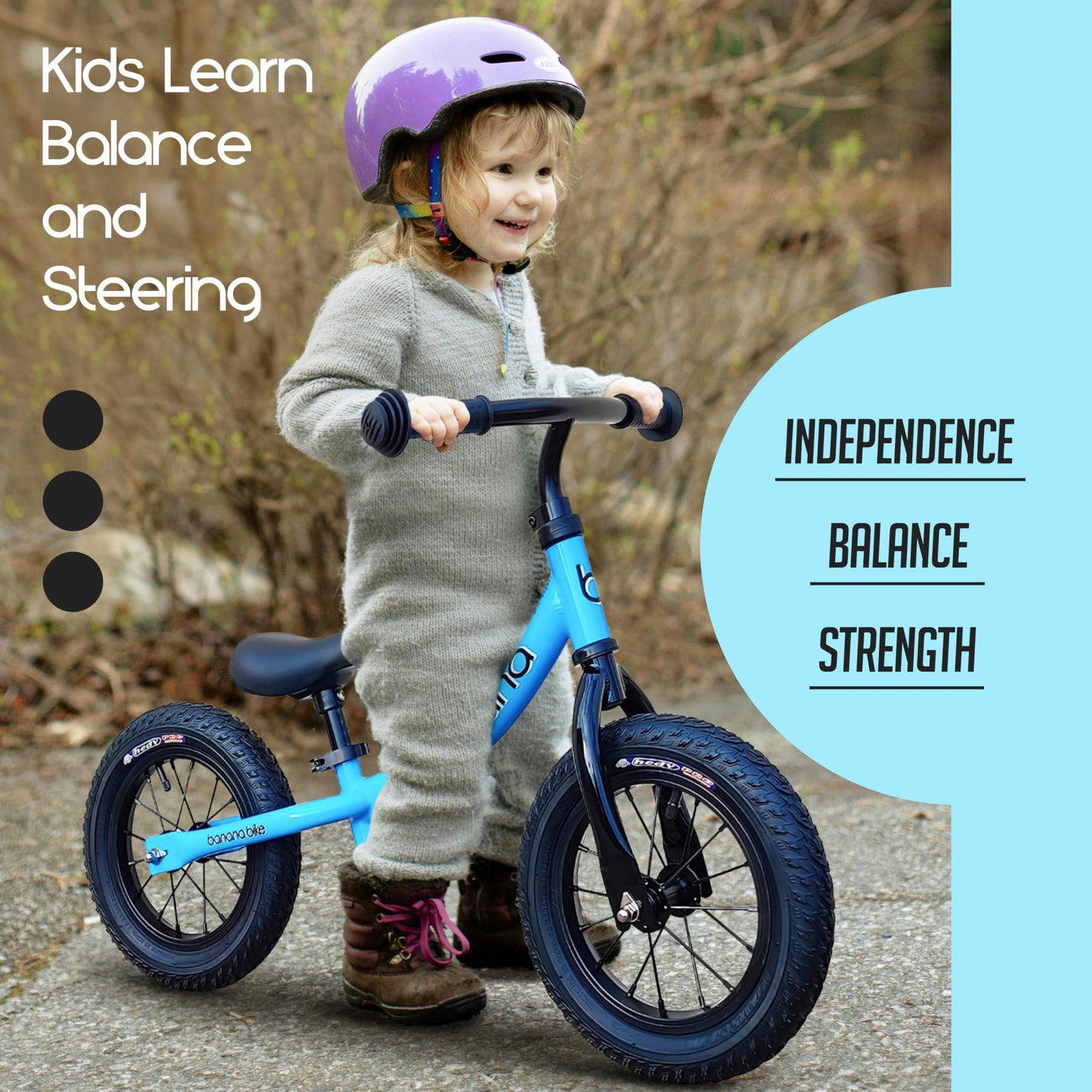 Banana Bike Lt Balance Bike For 2-4 Years Old - Lightweight Toddler Bike With Adjustable Handlebar And Seat - No Pedals, Alumini
