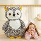 EARTHSOUND Giant Owl Plush Toy - 23" Light Gray Jumbo Stuffed Animal, Soft Polyester, Model 2236534, Perfect Gift for Kids