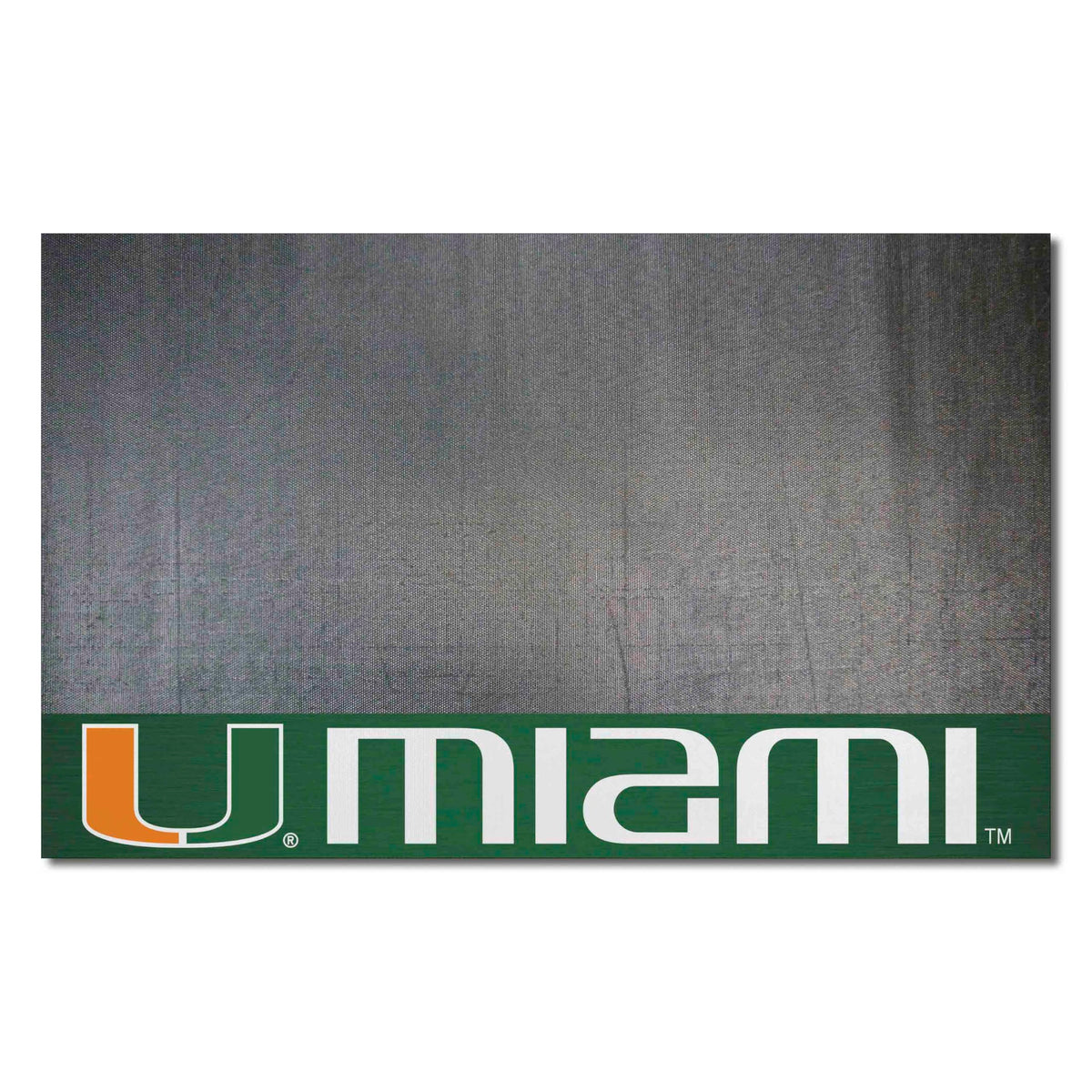 FANMATS NCAA University of Miami Hurricanes Vinyl Grill Mat , Black , 26x42