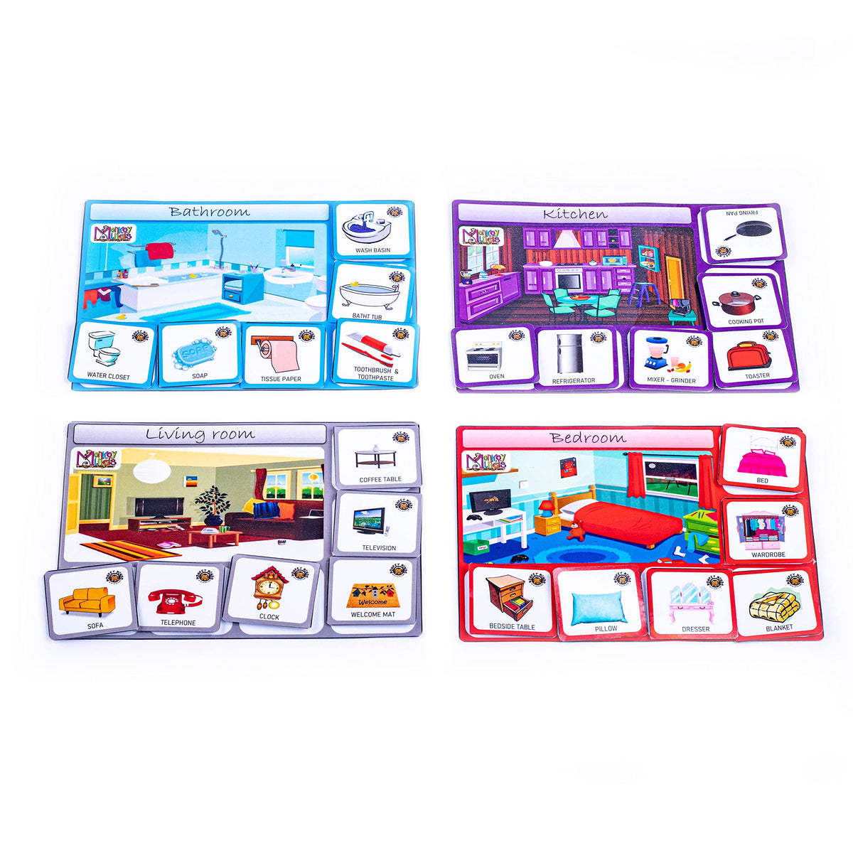 Monkey Minds Sorting Mats Know Your House ||Play Based Learning for Kids || Education Learning Toy