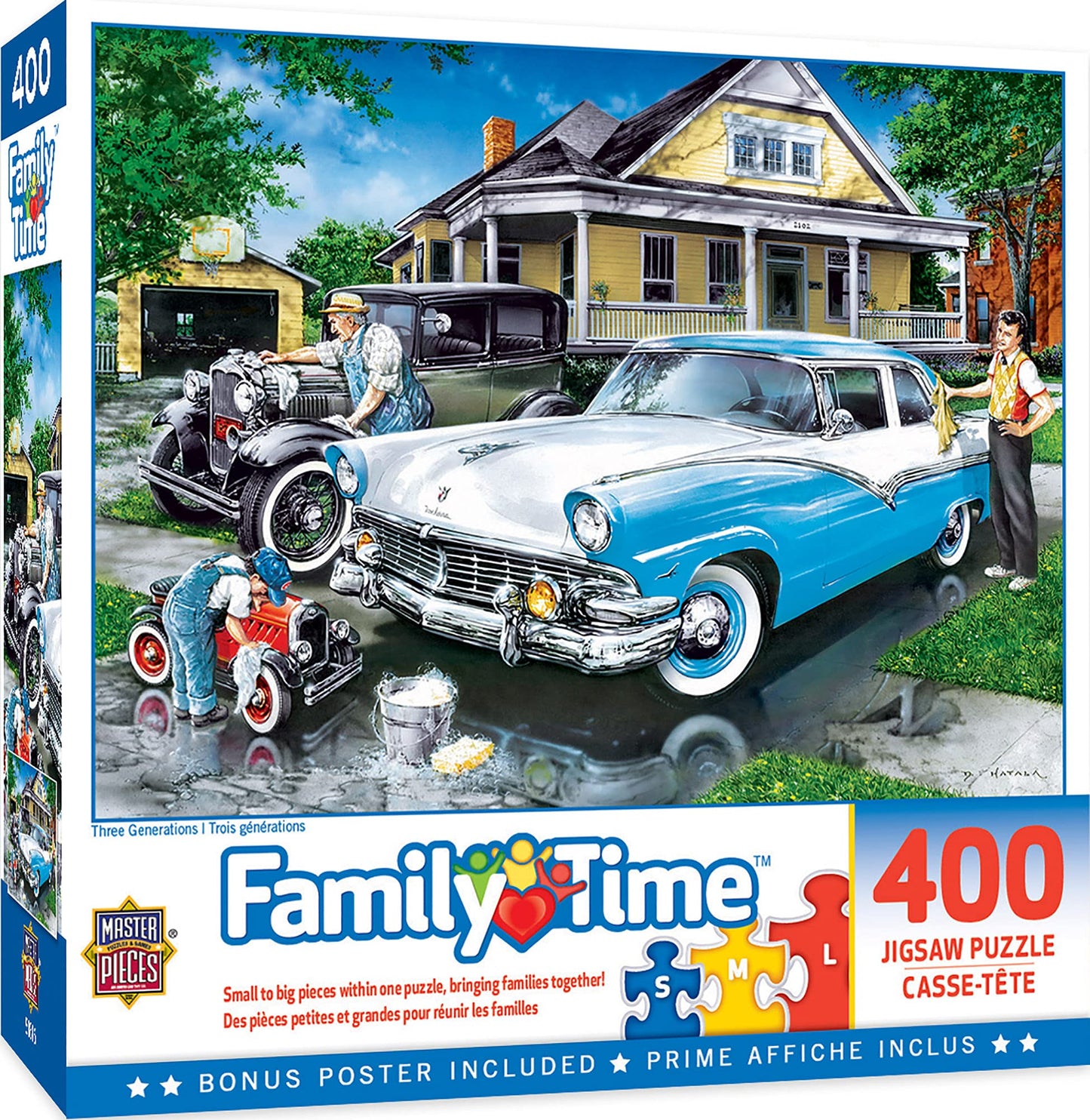 Masterpieces 400 Piece Jigsaw Puzzle For Adults, Family, Or Youth - Three Generations - 18''X24''