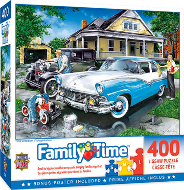 Masterpieces 400 Piece Jigsaw Puzzle For Adults, Family, Or Youth - Three Generations - 18''X24''