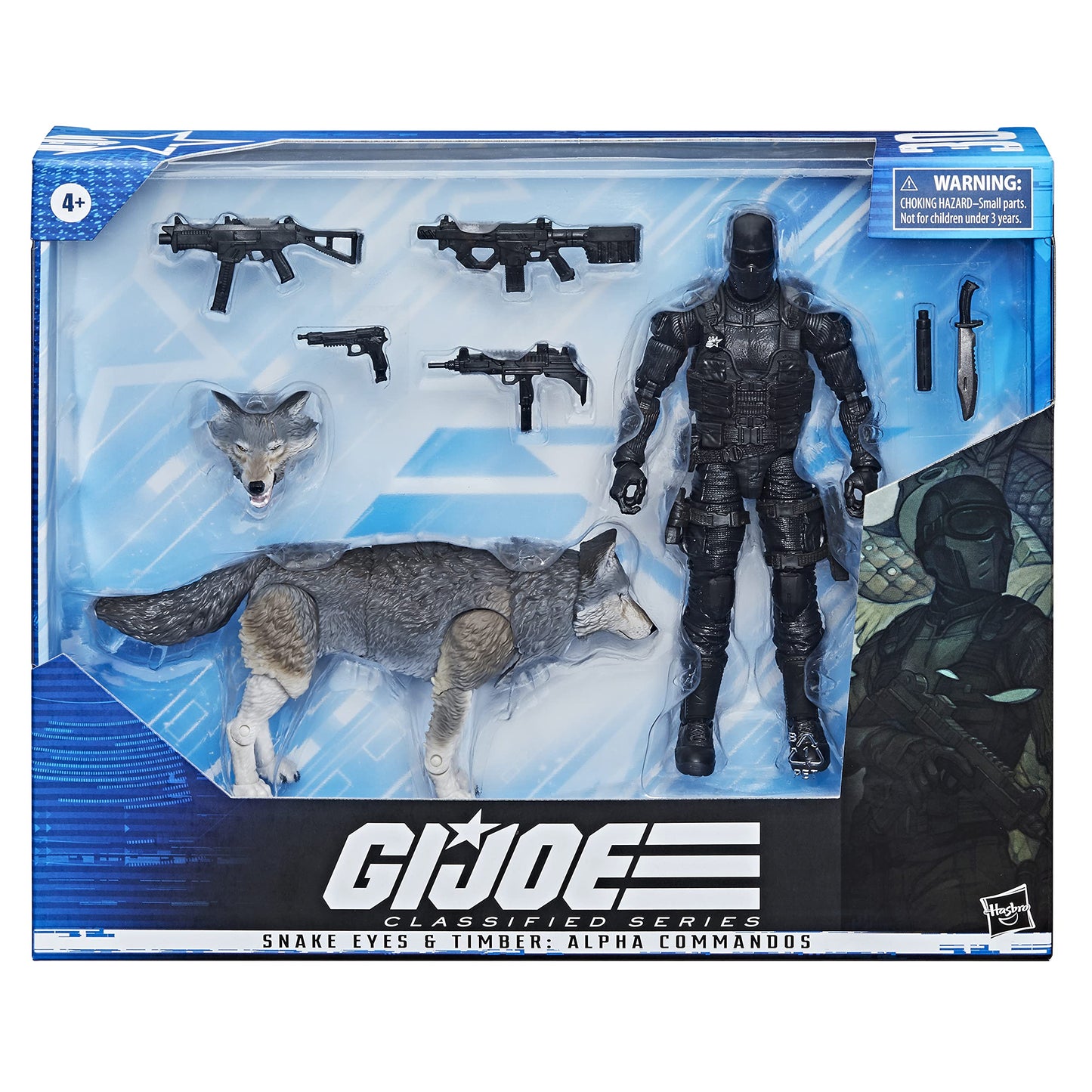 G.I. Joe 6-Inch Snake Eyes and Timber Alpha Commandos Action Figure Set, Black - F0759, Plastic