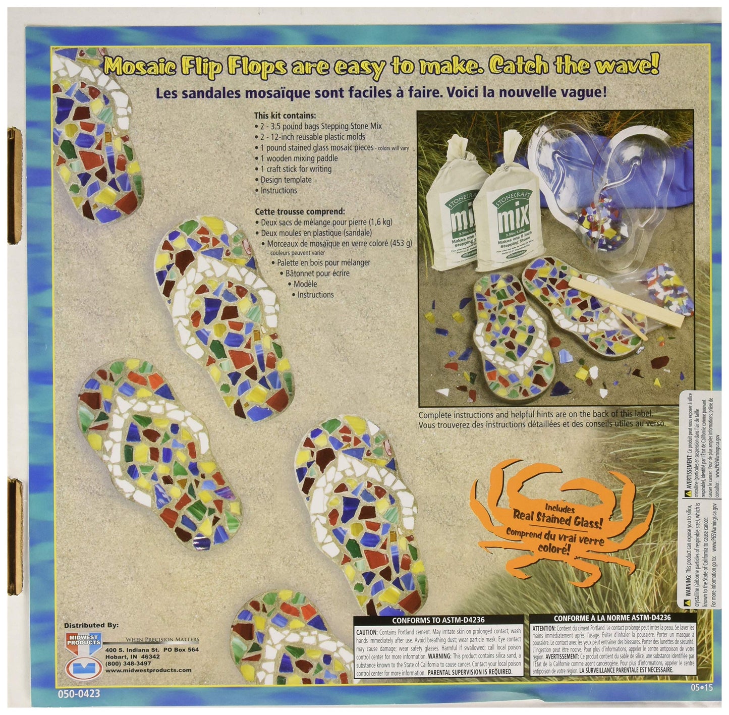 Midwest Products Mosaic Flip Flop Stepping Stone Kit