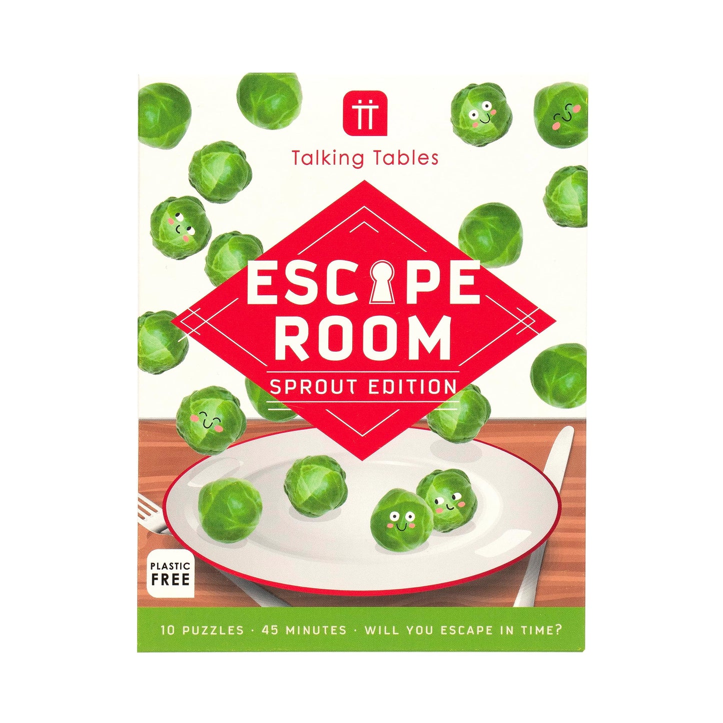 Talking Tables Kids Escape Room Game - Christmas Sprout Edition, Fun Paper Tabletop Game for Family Dinner & Secret Santa