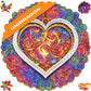 Unidragon Original Wooden Puzzle Mandala Conscious Love King Size 13 X 13 In (33 X 33 Cm) Puzzle For Adults And Kids Brain Teaser, Beautiful Gift Package