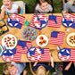 Wiooffen 96 Pcs Veterans Day Party Supplies Memorial Day Tableware Set 4Th Of July Paper Plates Patriotic Freedom Stars Party Pl