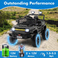 Costzon Kids Ride On Truck, 12V Battery Powered Electric Vehicles w/Remote Control, Spring Suspensions, 3 Speeds, Music, Lights,