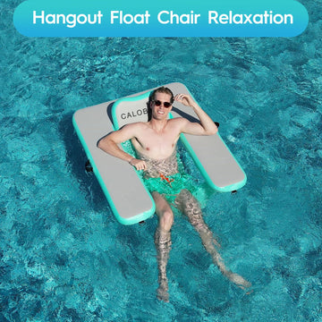 Calobana 2 Pack Inflatable Floating Chair Pool Floats Adult Pool Float Chair Pool Lounger Float With Armrest Backrest For Outdoo